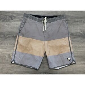 Vuori Cruise Swim Board Shorts Mens 30 ColorBlock Striped Pocket Drawstring